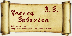 Nadica Bukovica vizit kartica